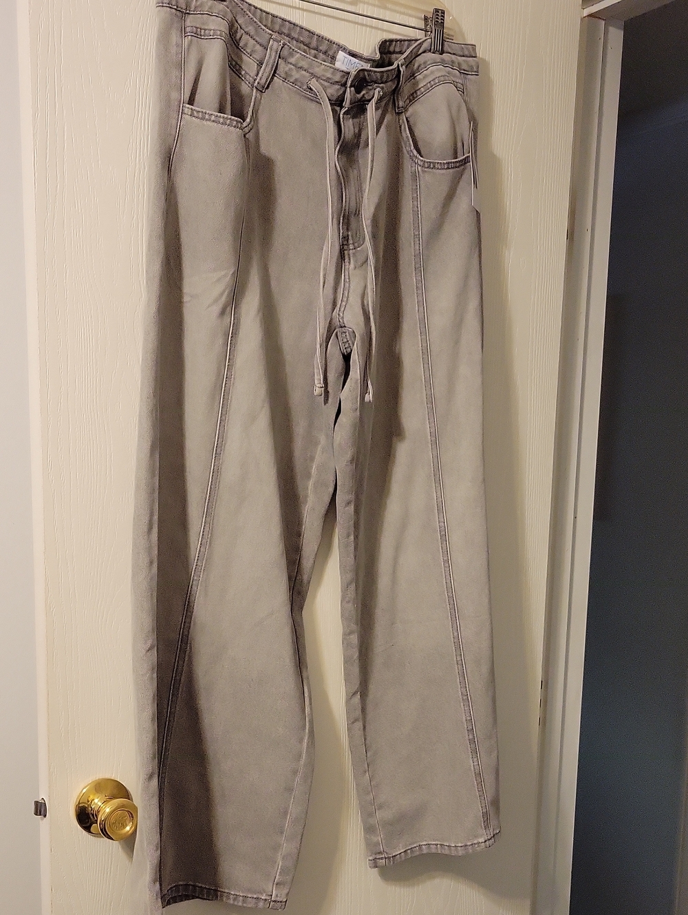 NWT Time and Tru Light Gray Drawstring Chinos